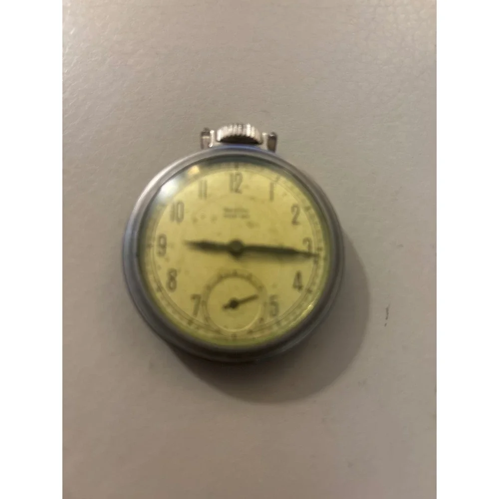 Westclox Pocket Ben Pocket Watch Mens OS Silver Fair Vintage Art Deco Subdial